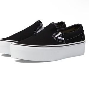 Vans Classic Slip on Stackform - Women's
Color: Black/White 
Size: 8 (Women's)